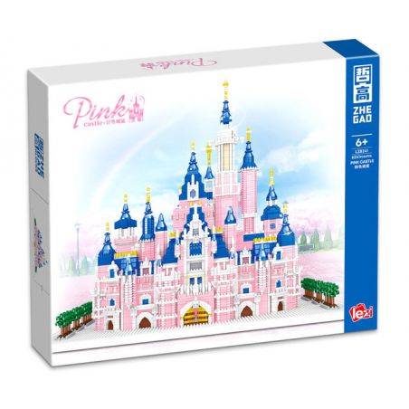 FUN IMAGINATION LZ8241 8241 non  LÂU ĐÀI MÀU HỒNG bộ đồ chơi xếp lắp ráp ghép mô hình Creator Expert Chuyên Gia Sáng Tạo 6241 khối