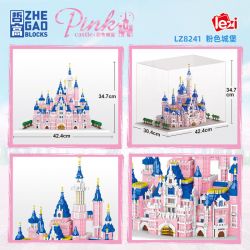 FUN IMAGINATION LZ8241 8241 non  LÂU ĐÀI MÀU HỒNG bộ đồ chơi xếp lắp ráp ghép mô hình Creator Expert Chuyên Gia Sáng Tạo 6241 khối