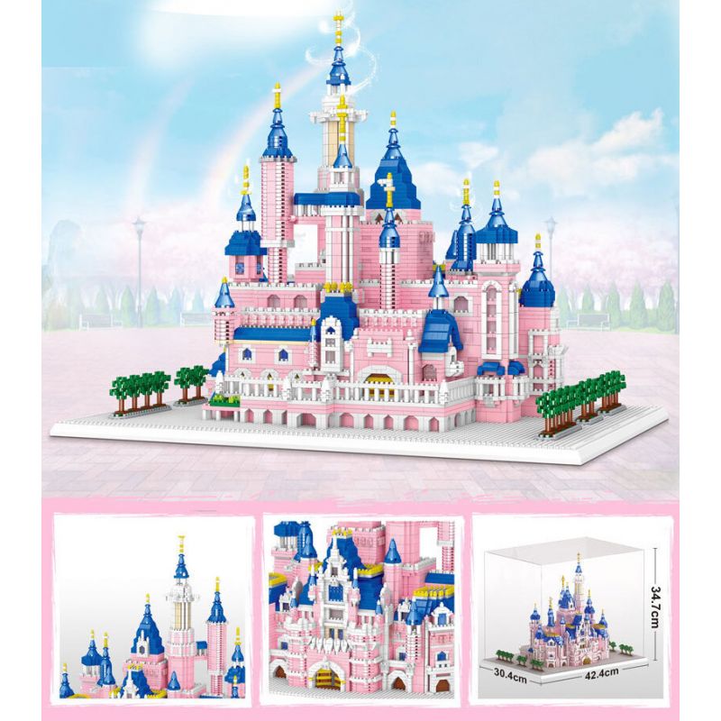 FUN IMAGINATION LZ8241 8241 non  LÂU ĐÀI MÀU HỒNG bộ đồ chơi xếp lắp ráp ghép mô hình Creator Expert Chuyên Gia Sáng Tạo 6241 khối