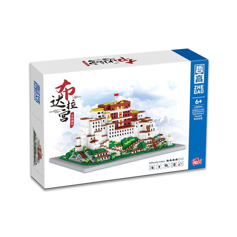 FUN IMAGINATION LZ8244 8244 non Lego CUNG ĐIỆN POTALA bộ đồ chơi xếp lắp ráp ghép mô hình Creator Expert Chuyên Gia Sáng Tạo 2782 khối