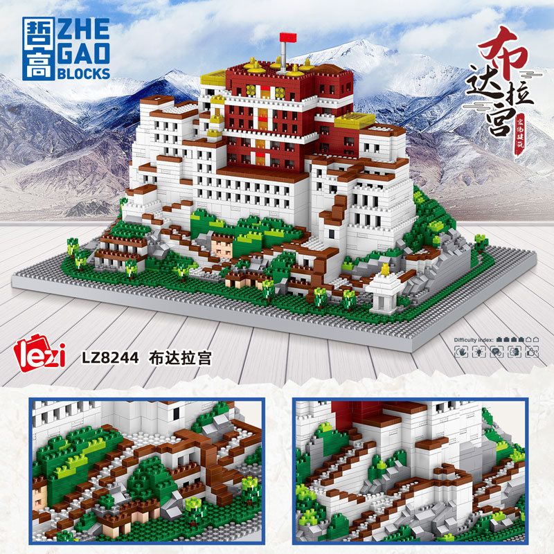 FUN IMAGINATION LZ8244 8244 non  CUNG ĐIỆN POTALA bộ đồ chơi xếp lắp ráp ghép mô hình Creator Expert Chuyên Gia Sáng Tạo 2782 khối