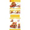 MINGDI 10105 non  HAMBURGER KHOAI TÂY CHIÊN XE TẢI THỰC PHẨM bộ đồ chơi xếp lắp ráp ghép mô hình 491 khối