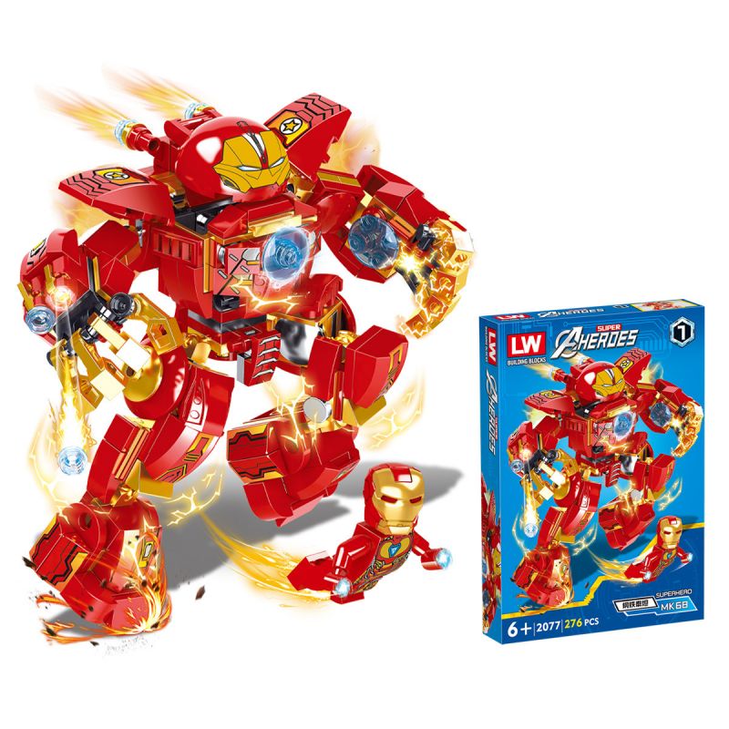 LW 2077 non  4 LOẠI IRON MECH TITAN CAPTAIN GIANT KẺ HỦY DIỆT MECHA bộ đồ chơi xếp lắp ráp ghép mô hình Transformers Robot Đại Chiến Người Máy Biến Hình 1120 khối