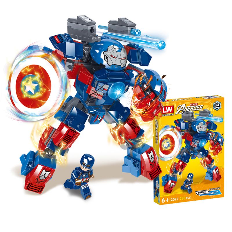 LW 2077 non  4 LOẠI IRON MECH TITAN CAPTAIN GIANT KẺ HỦY DIỆT MECHA bộ đồ chơi xếp lắp ráp ghép mô hình Transformers Robot Đại Chiến Người Máy Biến Hình 1120 khối