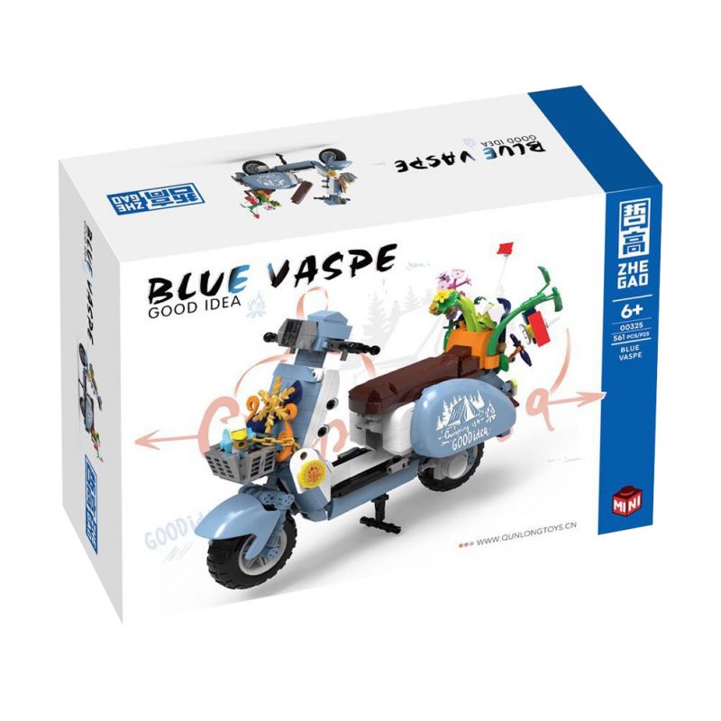 ZHEGAO 00325 non  CỪU NHỎ BÁN HOA bộ đồ chơi xếp lắp ráp ghép mô hình Creator BLUE VASPE Sáng Tạo 561 khối