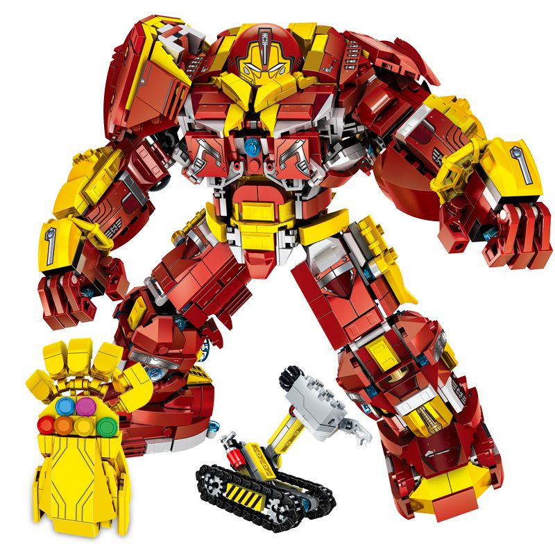 LW 2052 non  TÀU KHU TRỤC HULK ÁO GIÁP CHỐNG MK-48 bộ đồ chơi xếp lắp ráp ghép mô hình Marvel Super Heroes HAWK DESTROYER Siêu Anh Hùng Marvel 1529 khối