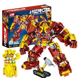LW 2052 non  TÀU KHU TRỤC HULK ÁO GIÁP CHỐNG MK-48 bộ đồ chơi xếp lắp ráp ghép mô hình Marvel Super Heroes HAWK DESTROYER Siêu Anh Hùng Marvel 1529 khối