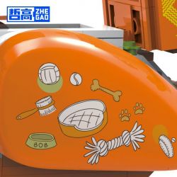 ZHEGAO 00323 non  PET SHOP SHEEP (CAM) bộ đồ chơi xếp lắp ráp ghép mô hình Creator ORANGE VASPE Sáng Tạo 526 khối