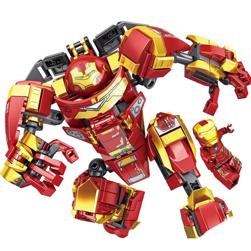 LW 2043 non Lego ÁO GIÁP THÉP bộ đồ chơi xếp lắp ráp ghép mô hình Marvel Super Heroes Siêu Anh Hùng Marvel 350 khối