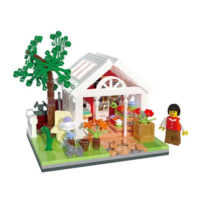 ZHEGAO 00291 non  NGÔI NHÀ ĐẦY NẮNG bộ đồ chơi xếp lắp ráp ghép mô hình Creator SUNLIGHT GARDEN HOUSE Sáng Tạo 258 khối