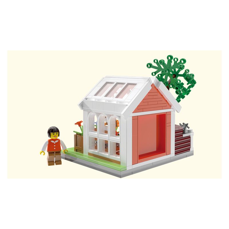 ZHEGAO 00291 non  NGÔI NHÀ ĐẦY NẮNG bộ đồ chơi xếp lắp ráp ghép mô hình Creator SUNLIGHT GARDEN HOUSE Sáng Tạo 258 khối