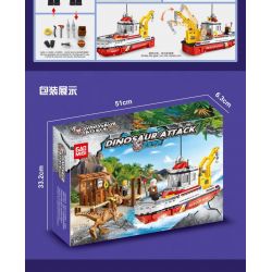 GAOMISI T1051 1051 non  KHỦNG LONG TẤN CÔNG bộ đồ chơi xếp lắp ráp ghép mô hình Dino DINOSAUR ATTACK 582 khối GAOMISI T1051 1051 non  KHỦNG LONG TẤN CÔNG bộ đồ chơi xếp lắp ráp ghép mô hình Dino DINOSAUR ATTACK 582 khối