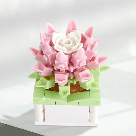 ZHEGAO DS1019 1019 non  BAICAO LOVE SONG MỌNG NƯỚC bộ đồ chơi xếp lắp ráp ghép mô hình Flowers LOVE SONG OF FLOWERS Hoa 90 khối