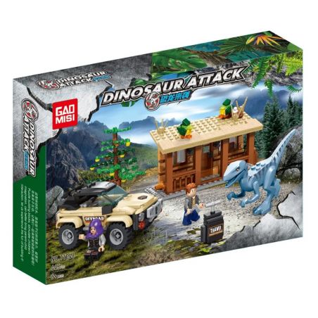 GAOMISI T1048 1048 non  KHỦNG LONG TẤN CÔNG bộ đồ chơi xếp lắp ráp ghép mô hình Dino DINOSAUR ATTACK 445 khối