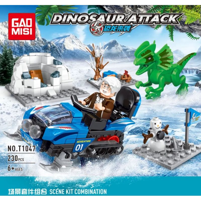 GAOMISI T1047 1047 non  KHỦNG LONG TẤN CÔNG bộ đồ chơi xếp lắp ráp ghép mô hình Dino DINOSAUR ATTACK 230 khối GAOMISI T1047 1047 non  KHỦNG LONG TẤN CÔNG bộ đồ chơi xếp lắp ráp ghép mô hình Dino DINOSAUR ATTACK 230 khối