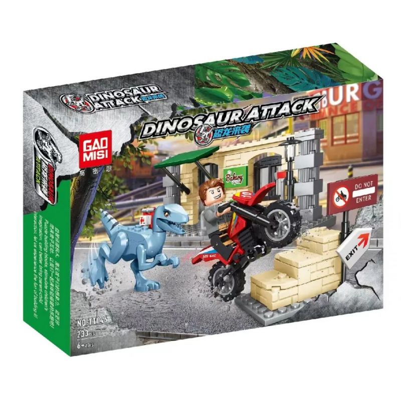 GAOMISI T1046 1046 non  KHỦNG LONG TẤN CÔNG bộ đồ chơi xếp lắp ráp ghép mô hình Dino DINOSAUR ATTACK 233 khối GAOMISI T1046 1046 non  KHỦNG LONG TẤN CÔNG bộ đồ chơi xếp lắp ráp ghép mô hình Dino DINOSAUR ATTACK 233 khối