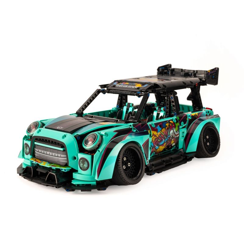 K BOX 10505 non Lego BMW MINI XE THỂ THAO NẰM THẤP MÀU XANH LÁ CÂY tỷ lệ 1:10 bộ đồ chơi xếp lắp ráp ghép mô hình Creator FASHION Sáng Tạo 2421 khối