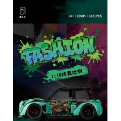 K BOX 10505 non  BMW MINI XE THỂ THAO NẰM THẤP MÀU XANH LÁ CÂY tỷ lệ 1:10 bộ đồ chơi xếp lắp ráp ghép mô hình Creator FASHION Sáng Tạo 2421 khối