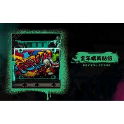 K BOX 10505 non  BMW MINI XE THỂ THAO NẰM THẤP MÀU XANH LÁ CÂY tỷ lệ 1:10 bộ đồ chơi xếp lắp ráp ghép mô hình Creator FASHION Sáng Tạo 2421 khối