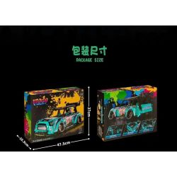 K BOX 10505 non  BMW MINI XE THỂ THAO NẰM THẤP MÀU XANH LÁ CÂY tỷ lệ 1:10 bộ đồ chơi xếp lắp ráp ghép mô hình Creator FASHION Sáng Tạo 2421 khối