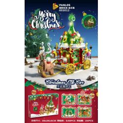 PanlosBrick 601012 Panlos Brick 601012 non  XE NAI SỪNG TẤM GIÁNG SINH bộ đồ chơi xếp lắp ráp ghép mô hình Creator CHRISTMAS ELK CAR Sáng Tạo 648 khối
