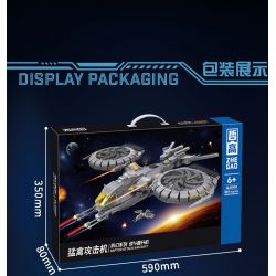 ZHEGAO QJ5008 5008 non  MÁY BAY CƯỜNG KÍCH RAPTOR bộ đồ chơi xếp lắp ráp ghép mô hình RAPTOR ATTACK AIRCRAFT 887 khối