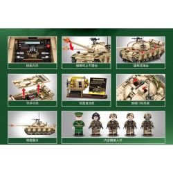 SEMBO 203127 non  XE TĂNG CHIẾN ĐẤU CHỦ LỰC KIỂU 88A bộ đồ chơi xếp lắp ráp ghép mô hình Military Army TYPE 88A MAIN BATTLE TANK Quân Sự Bộ Đội 1735 khối