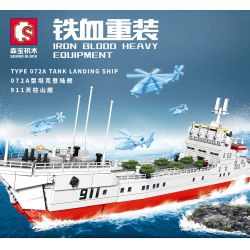 SEMBO 105734 non  TÀU ĐỔ BỘ XE TĂNG TYPE 072A 911 TIANZHUSHAN bộ đồ chơi xếp lắp ráp ghép mô hình Military Army TYPE 072A TANK LANDING SHIP Quân Sự Bộ Đội 1735 khối