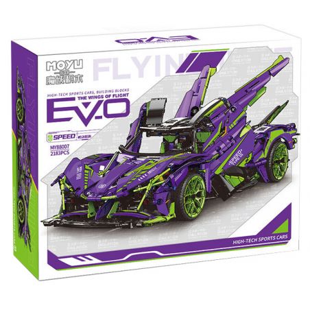 MOYU BLOCK MY88007 88007 MY88007A 88007A MY88007C 88007C non  XE CÔNG NGHỆ SIÊU DI ĐỘNG EVO tỷ lệ 1:10 bộ đồ chơi xếp lắp ráp ghép mô hình  APOLLO PROJECT EVO Kỹ Thuật Công Nghệ Cao Mô Hình Phương Tiện 2183 khối