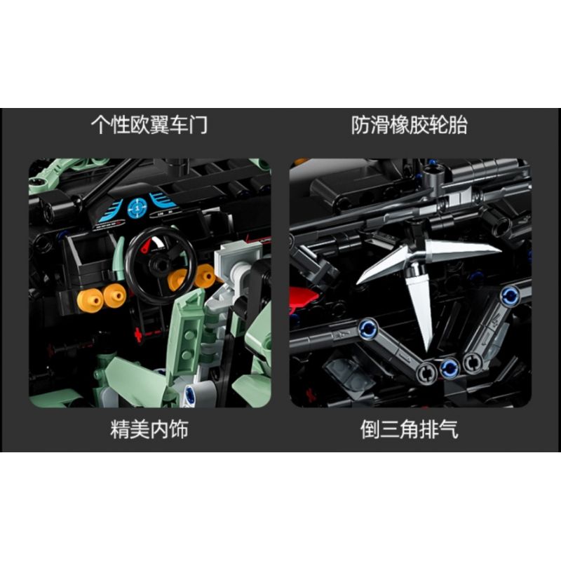 ENCOURAGEMENT LS66001 66001 non  APOLLO IE ROADSTER tỷ lệ 1:10 bộ đồ chơi xếp lắp ráp ghép mô hình  Kỹ Thuật Công Nghệ Cao Mô Hình Phương Tiện 2816 khối