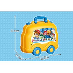 Enlighten 2907 Qman 2907 non  XE VUI bộ đồ chơi xếp lắp ráp ghép mô hình Classic BUILD N LEARN CAR Cổ Điển 521 khối