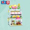 WISE BLOCK HA383201 383201 non  HỘP NHẠC CỬA HÀNG HOA bộ đồ chơi xếp lắp ráp ghép mô hình City Thành Phố 711 khối