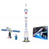 WISE BLOCK HA390080 390080 non  LONG MARCH 2F ĐƯỢC TRANG BỊ TÀU VŨ TRỤ THẦN CHÂU bộ đồ chơi xếp lắp ráp ghép mô hình Space Thám Hiểm Không Gian 535 khối
