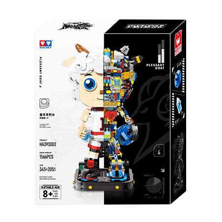 WISE BLOCK HA393002 393002 non  MÔ HÌNH CƠ KHÍ CHÚ DÊ NGỘ NGHĨNH bộ đồ chơi xếp lắp ráp ghép mô hình 1566 khối