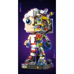 WISE BLOCK HA393002 393002 non  MÔ HÌNH CƠ KHÍ CHÚ DÊ NGỘ NGHĨNH bộ đồ chơi xếp lắp ráp ghép mô hình 1566 khối