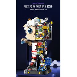 WISE BLOCK HA393002 393002 non  MÔ HÌNH CƠ KHÍ CHÚ DÊ NGỘ NGHĨNH bộ đồ chơi xếp lắp ráp ghép mô hình 1566 khối