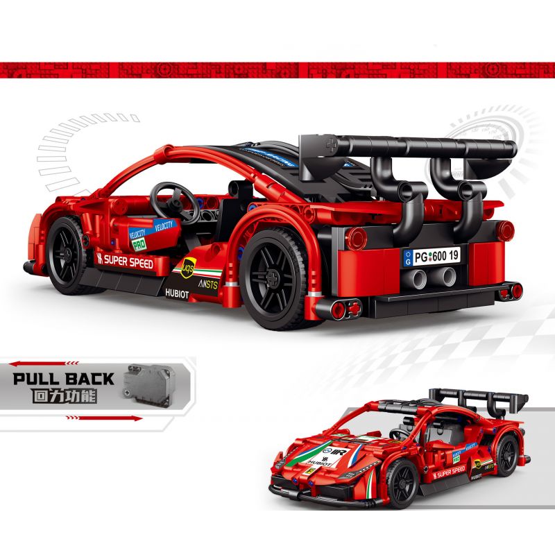 ACHKO 60019 non  XE THỂ THAO MÀU ĐỎ bộ đồ chơi xếp lắp ráp ghép mô hình  Kỹ Thuật Công Nghệ Cao Mô Hình Phương Tiện 462 khối