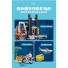 WISE BLOCK HA389132 389132 non  XE TẢI PIZZA ĐIỀU KHIỂN TỪ XA BẰNG ĐIỆN bộ đồ chơi xếp lắp ráp ghép mô hình City Thành Phố 437 khối