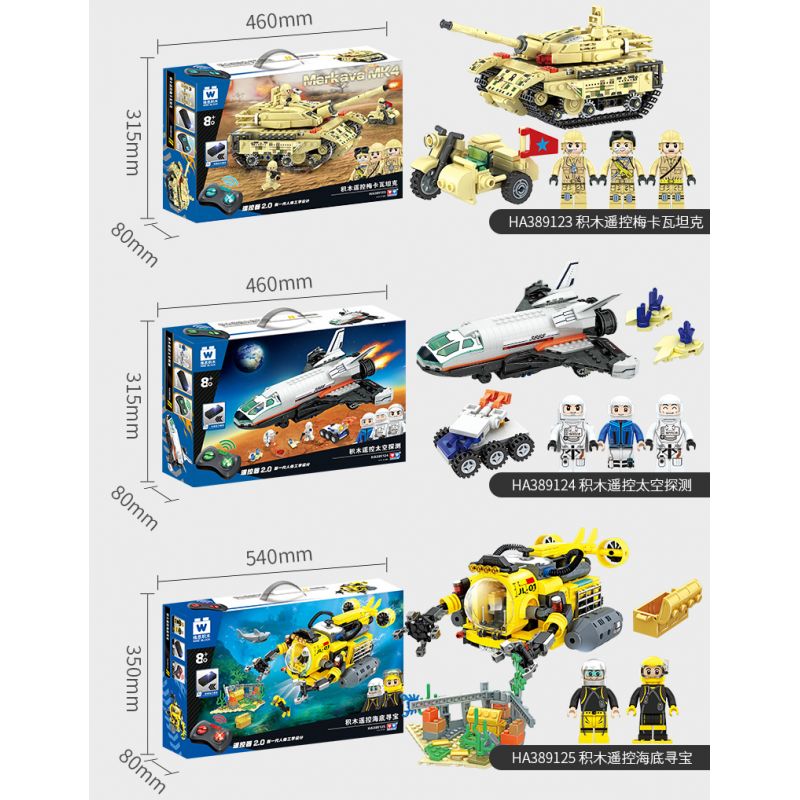 WISE BLOCK HA389127 389127 non  THĂM DÒ CỰC ĐIỀU KHIỂN TỪ XA BẰNG ĐIỆN bộ đồ chơi xếp lắp ráp ghép mô hình City Thành Phố 411 khối