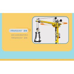 DELI 74385 non  CẦN TRỤC THÁP KHOA HỌC VÀ GIÁO DỤC bộ đồ chơi xếp lắp ráp ghép mô hình  Kỹ Thuật Công Nghệ Cao Mô Hình Phương Tiện 131 khối