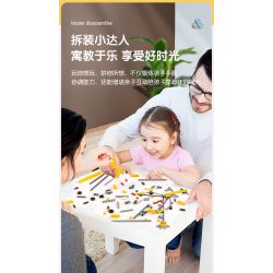 DELI 74385 non  CẦN TRỤC THÁP KHOA HỌC VÀ GIÁO DỤC bộ đồ chơi xếp lắp ráp ghép mô hình  Kỹ Thuật Công Nghệ Cao Mô Hình Phương Tiện 131 khối