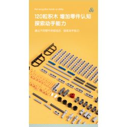 DELI 74384 non  KHOA HỌC VÀ GIÁO DỤC bộ đồ chơi xếp lắp ráp ghép mô hình  Kỹ Thuật Công Nghệ Cao Mô Hình Phương Tiện 120 khối