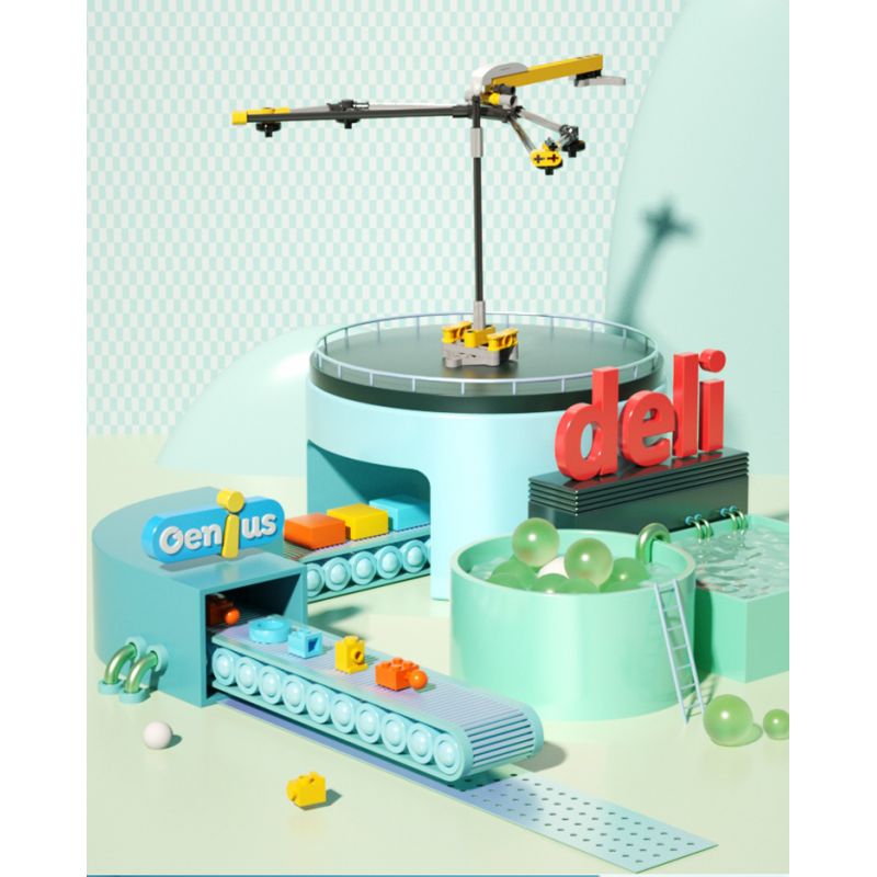 DELI 74380 non  CHIM CÂN BẰNG KHOA HỌC bộ đồ chơi xếp lắp ráp ghép mô hình  Kỹ Thuật Công Nghệ Cao Mô Hình Phương Tiện 77 khối