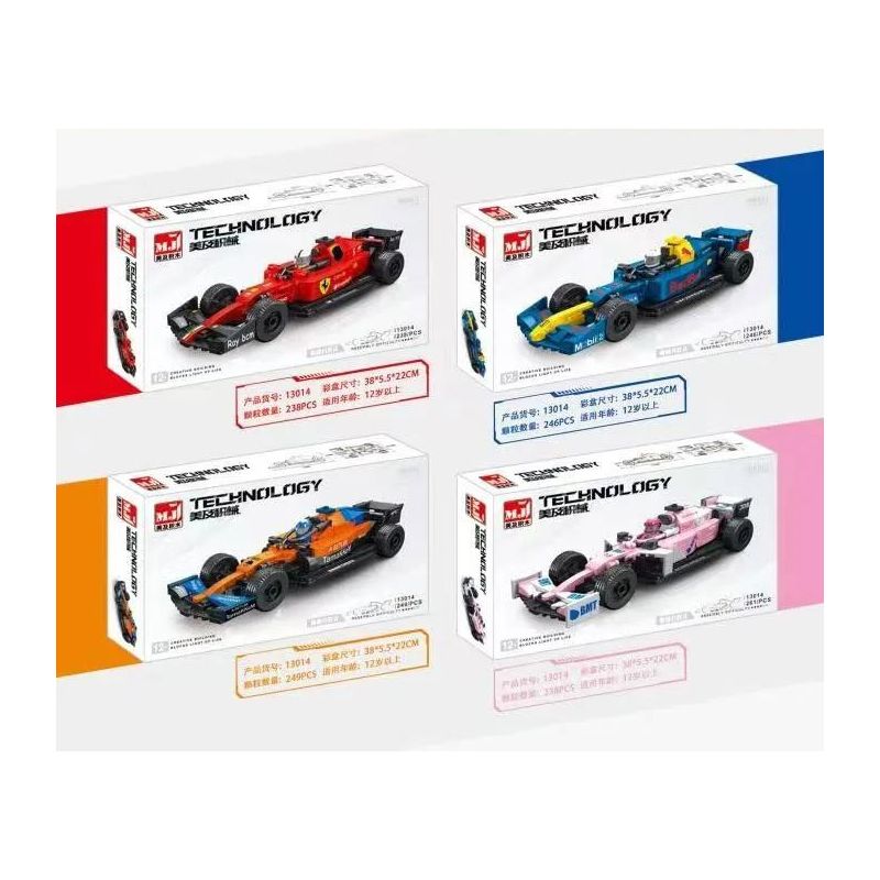 BEAUTY AND 13014 non  CÔNG THỨC 4 bộ đồ chơi xếp lắp ráp ghép mô hình Speed Champions Racing Cars Đua Xe Công Thức 238 khối