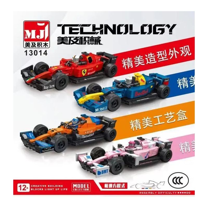 BEAUTY AND 13014 non  CÔNG THỨC 4 bộ đồ chơi xếp lắp ráp ghép mô hình Speed Champions Racing Cars Đua Xe Công Thức 238 khối