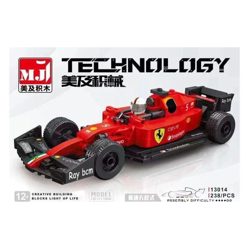 BEAUTY AND 13014 non  CÔNG THỨC 4 bộ đồ chơi xếp lắp ráp ghép mô hình Speed Champions Racing Cars Đua Xe Công Thức 238 khối