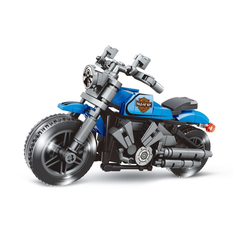 LEIBAO 8158 non Lego XE MÔ TÔ CẬU BÉ MẬP HARLEY bộ đồ chơi xếp lắp ráp ghép mô hình Motorcycle Motorbike MOTORCYCLE HARLEY-DAVIDSON FAT BOY Xe Hai Bánh 289 khối