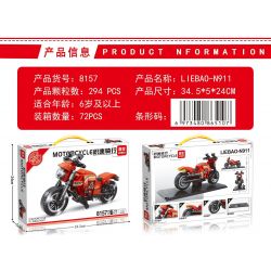 LEIBAO 8157 non  LÁI XE CHÍNH XÁC MÔ TÔ ĐỊA HÌNH CHEETAH TỐI THƯỢNG XINGUIZUN N911 bộ đồ chơi xếp lắp ráp ghép mô hình Motorcycle Motorbike MOTORCYCLE LIEBAO N911 Xe Hai Bánh 294 khối