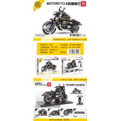 LEIBAO 8156 non  MÔ TÔ TRIUMPH BOBBER bộ đồ chơi xếp lắp ráp ghép mô hình Motorcycle Motorbike MOTORCYCLE TRIUMPH BOBBER Xe Hai Bánh 294 khối
