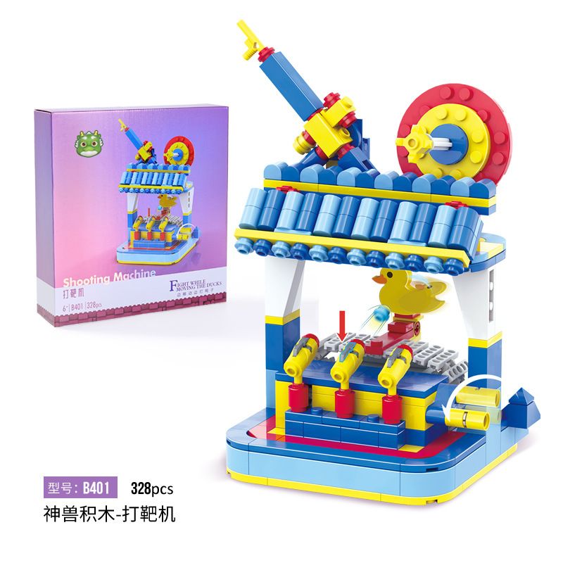 LEJIER B401 non  QUÁI VẬT THẦN THOẠI MÁY BẮN SÚNG bộ đồ chơi xếp lắp ráp ghép mô hình Creator Sáng Tạo 328 khối